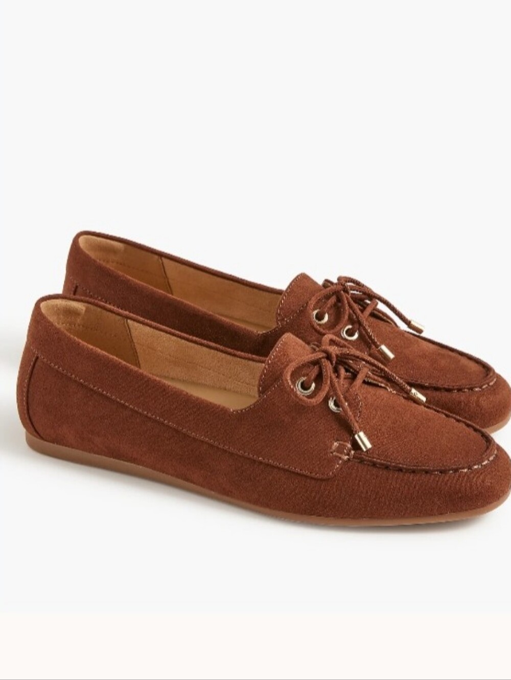 J. Crew Women's Boat Loafers in Antique Oak Brown Retail $148 New W Tags Size 10